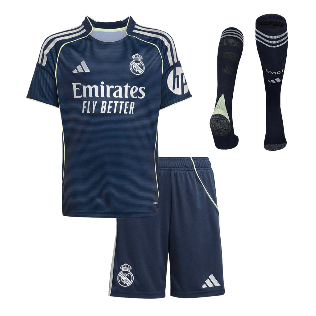 Real Madrid Extérieur Maillot Kit 2025/26 Enfant Bleu marine