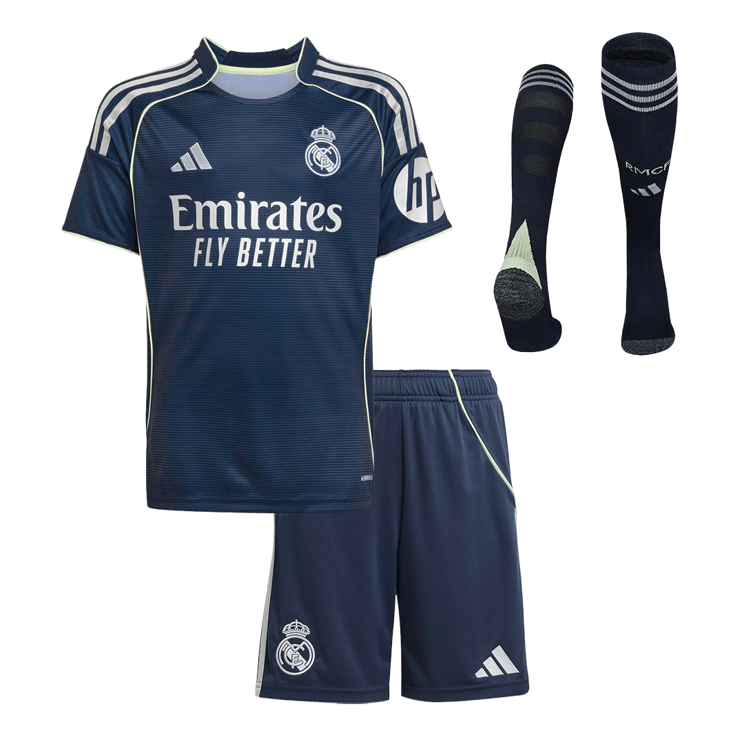 Real Madrid Extérieur Maillot Kit 2025/26 Junior Bleu marine