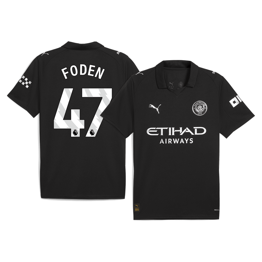FODEN #47 Manchester City Extérieur Maillot 2025/26 Noir