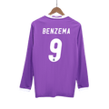 BENZEMA #9 Retro Real Madrid Extérieur Maillot Manches Longues 2016/17