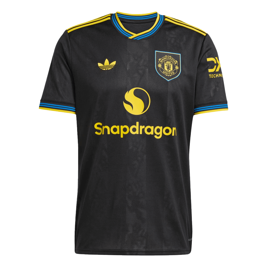 Manchester United Third Maillot 2025/26 Noir Grande Taille