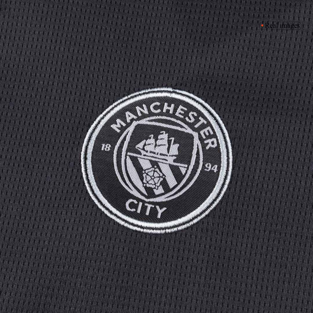 Manchester City Extérieur Maillot Kit 2025/26 Enfant Noir