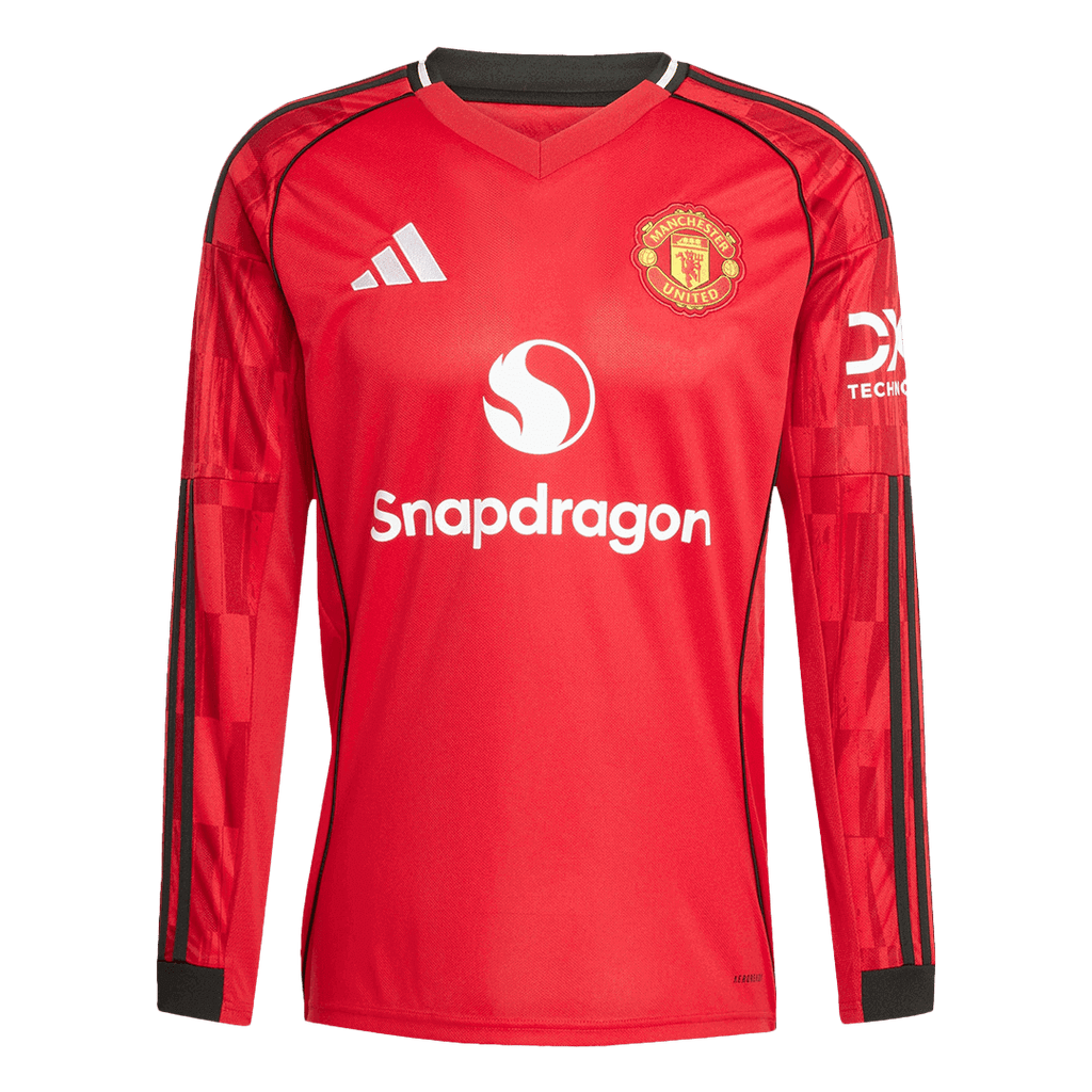 Manchester United Domicile Maillot Manches Longues 2025/26 Grande Taille
