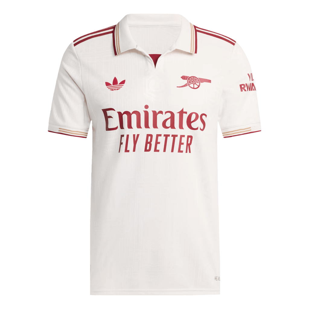 Arsenal Third Maillot 2025/26 Blanc Authentique