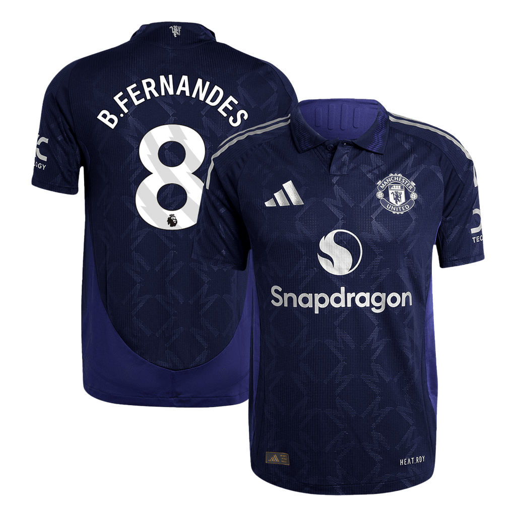 B.FERNANDES #8 Manchester United Extérieur Maillot 2024/25 Authentique