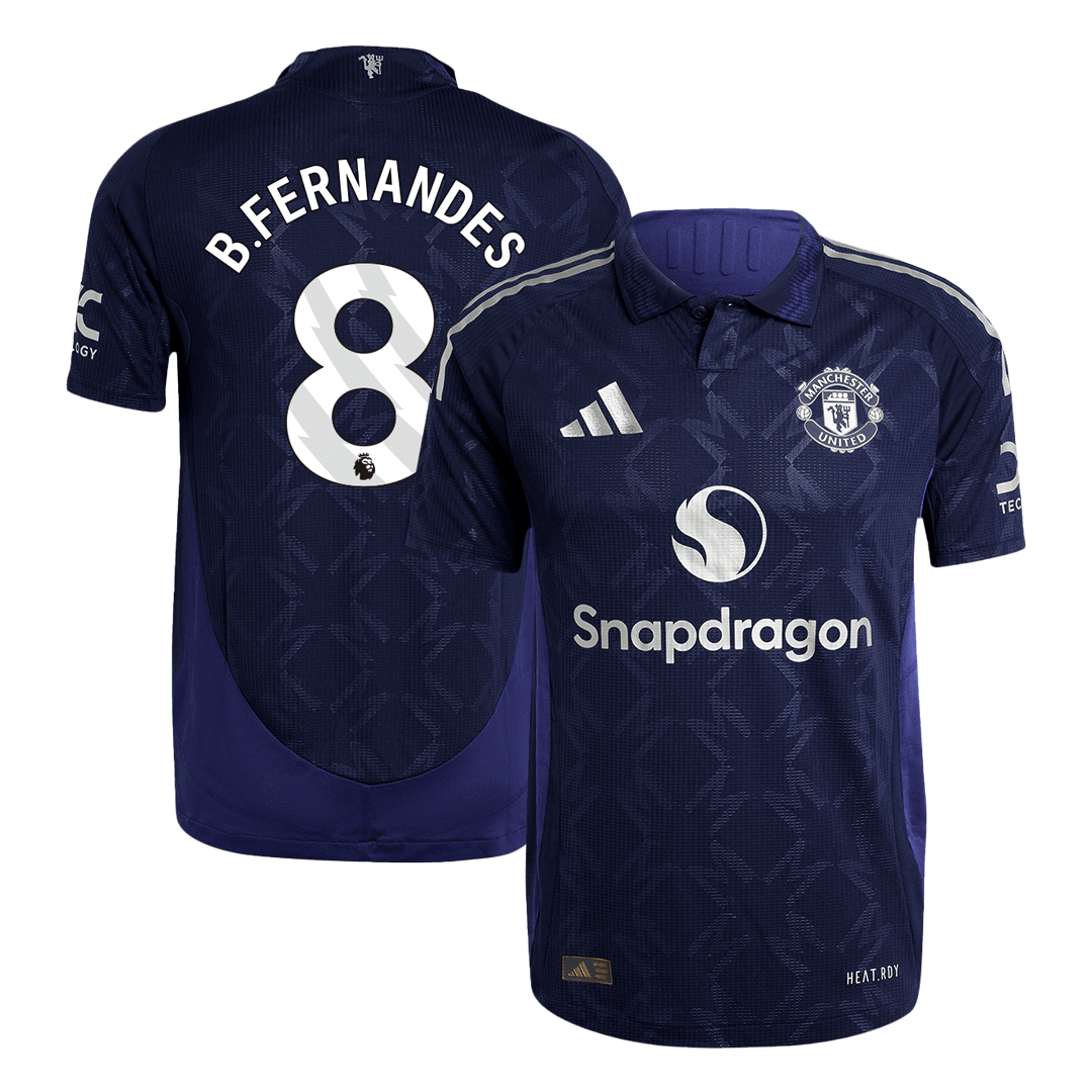 B.FERNANDES #8 Manchester United Extérieur Maillot 2024/25 Authentique