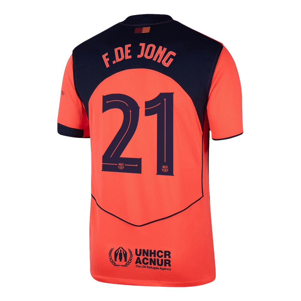 F.DE JONG #21 Barcelone Third Maillot 2025/26 Orange - UCL