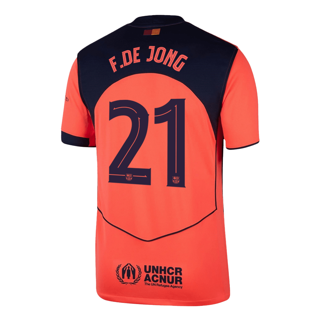 F.DE JONG #21 Barcelone Third Maillot 2025/26 Orange - UCL