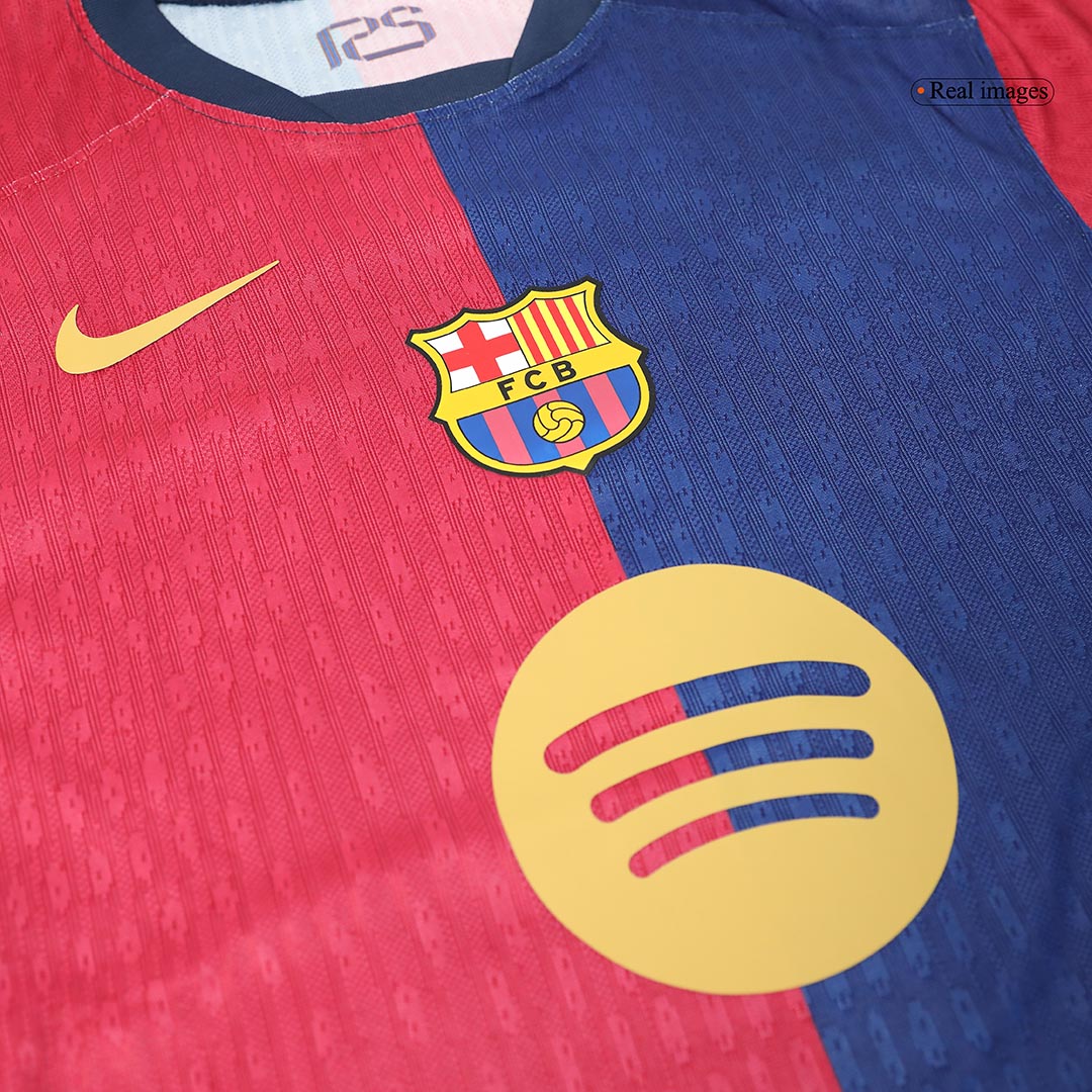 Barcelone Domicile Maillot 2024/25 Authentique - 125th Anniversaire(Spotify Logo Without Text) Grande Taille