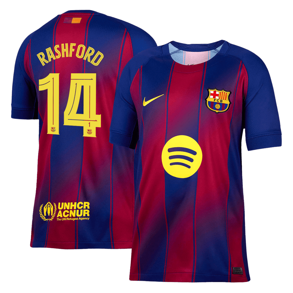 RASHFORD #14 Barcelone Domicile Maillot 2025/26 - UCL