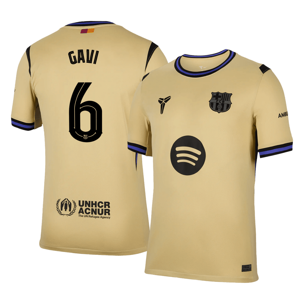GAVI #6 Barcelone Extérieur Maillot 2025/26 Jaune - UCL