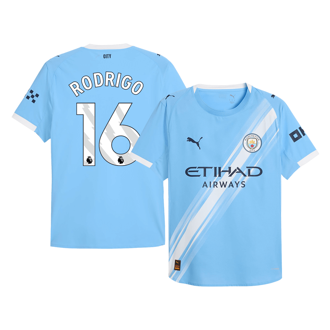 RODRIGO #16 Manchester City Domicile Maillot 2025/26 Authentique