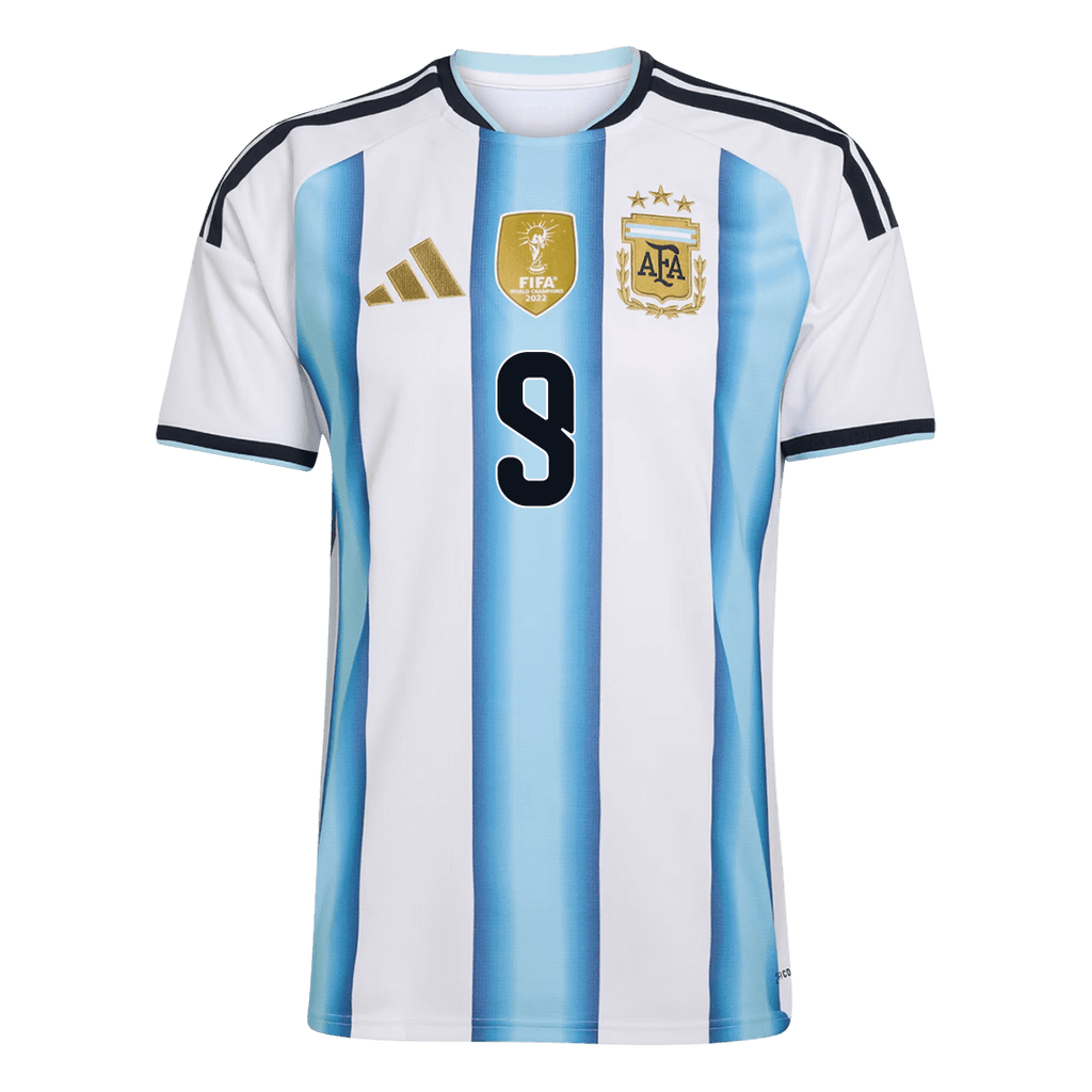 J.ÁLVAREZ #9 Argentine Domicile Maillot Coupe du Monde 2026 Blue&White
