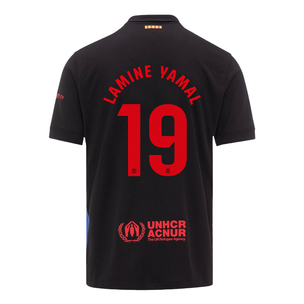 LAMINE YAMAL #19 Barcelone Extérieur Maillot 2024/25 - Spotify Logo Without Text
