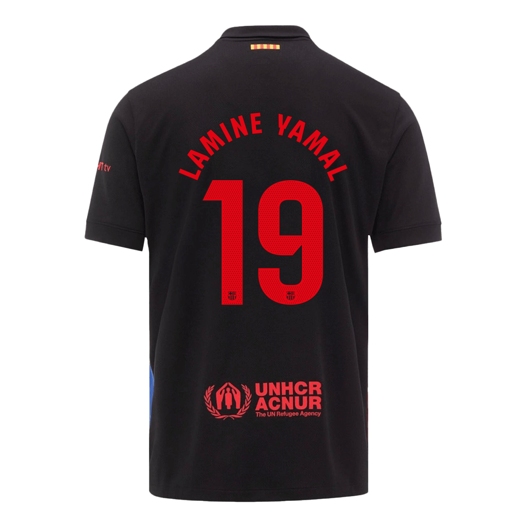 LAMINE YAMAL #19 Barcelone Extérieur Maillot 2024/25 - Spotify Logo Without Text