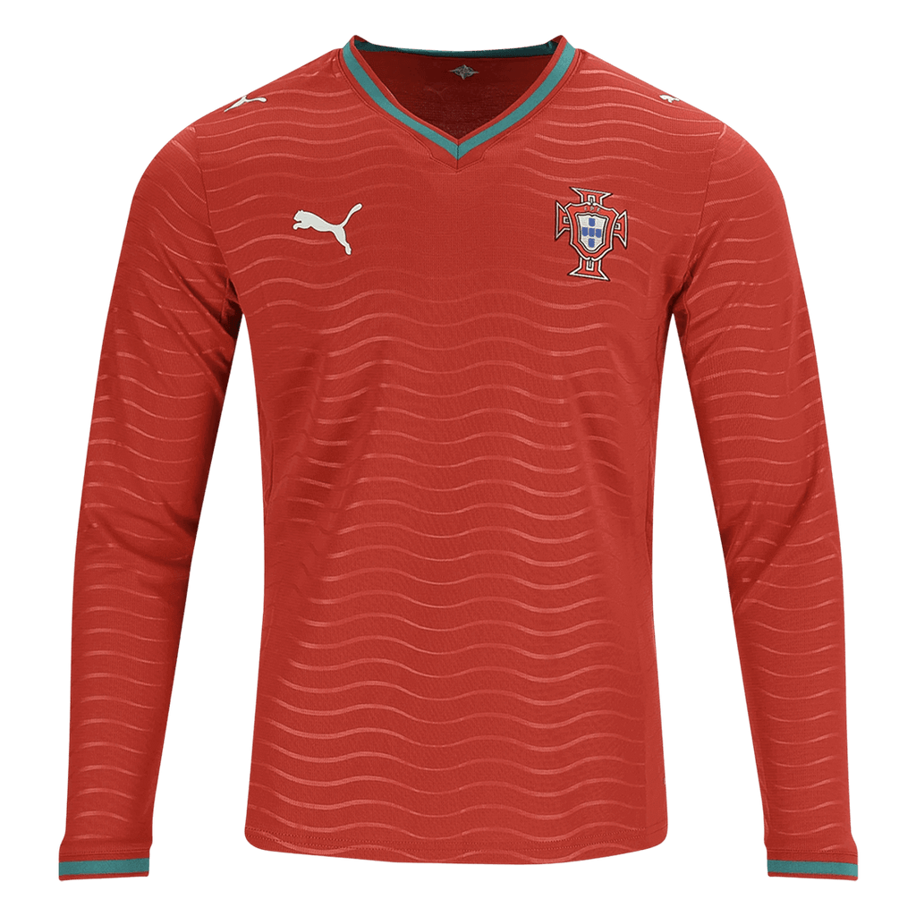Portugal Domicile Maillot Manches Longues - Coupe du Monde 2026 Rouge