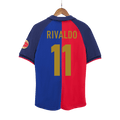 RIVALDO #11 Retro Barcelona Domicile Maillot 1999/00-100th Anniversaire