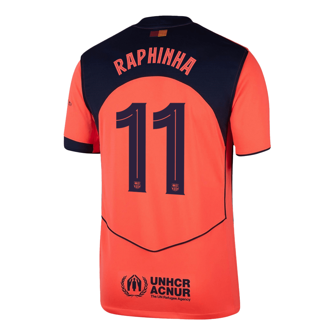 RAPHINHA #11 Barcelone Third Maillot 2025/26 Orange - UCL