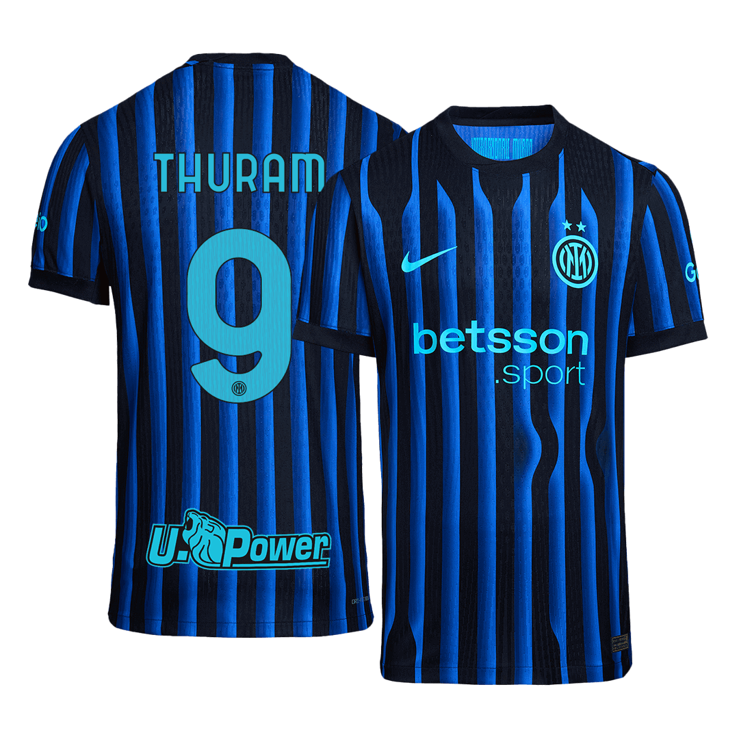 THURAM #9 Inter Milan Domicile Maillot 2025/26 Blue&Black Authentique