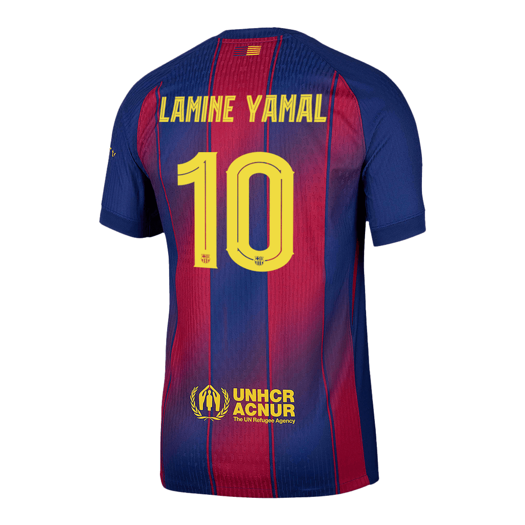 LAMINE YAMAL #10 Barcelone Domicile Maillot 2025/26 Authentique - UCL