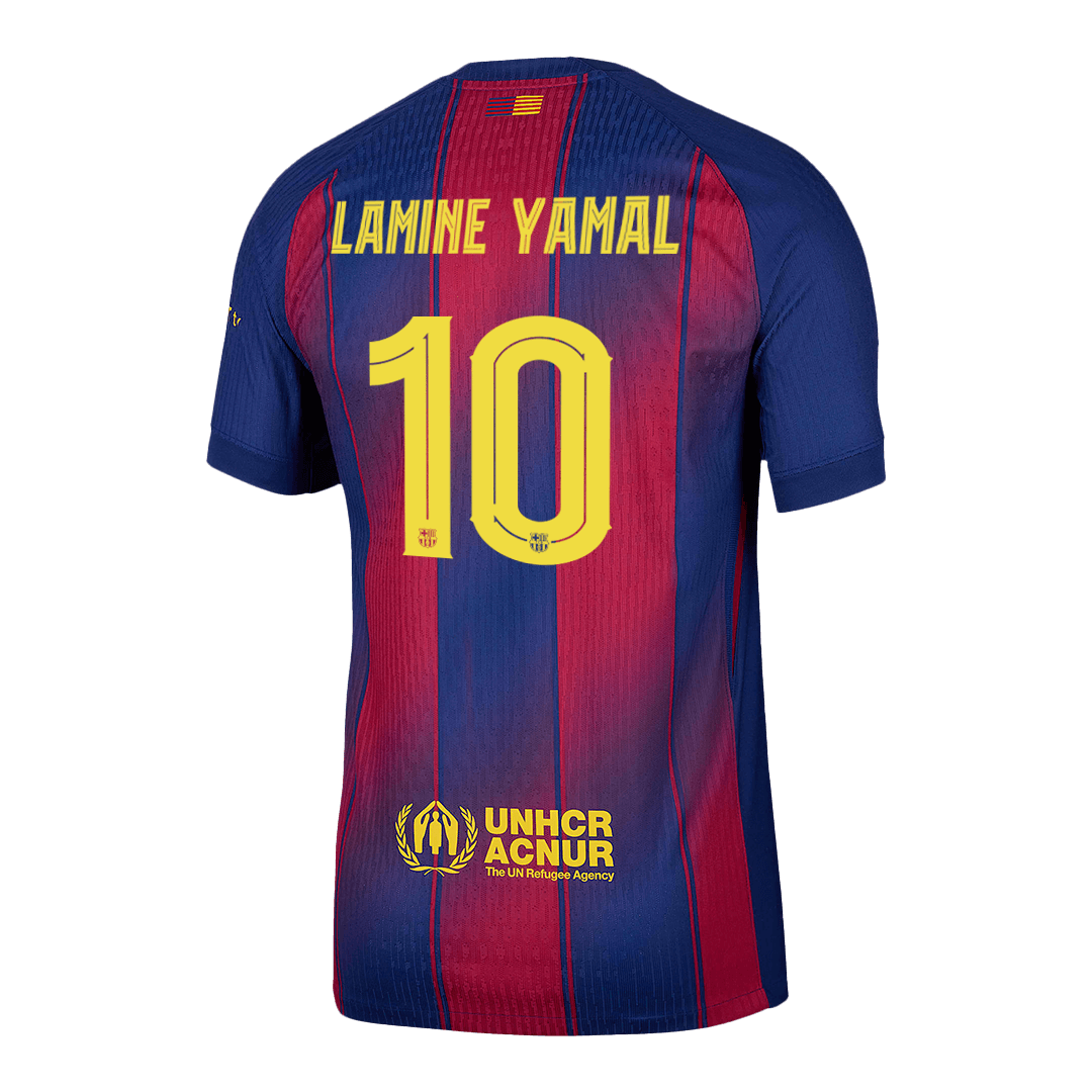 LAMINE YAMAL #10 Barcelone Domicile Maillot 2025/26 Authentique - UCL