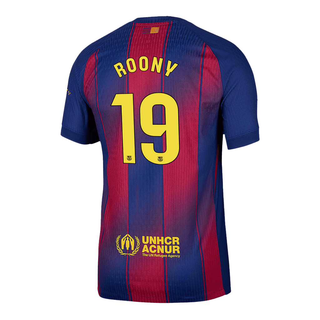 ROONY #19 Barcelone Domicile Maillot 2025/26 Rouge et Bleu Joueur