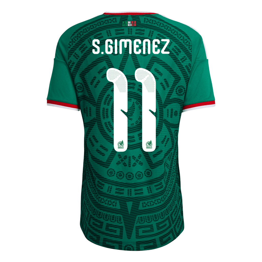 S.GIMENEZ #11 Mexique Domicile Maillot - Coupe du Monde 2026 Vert Joueur