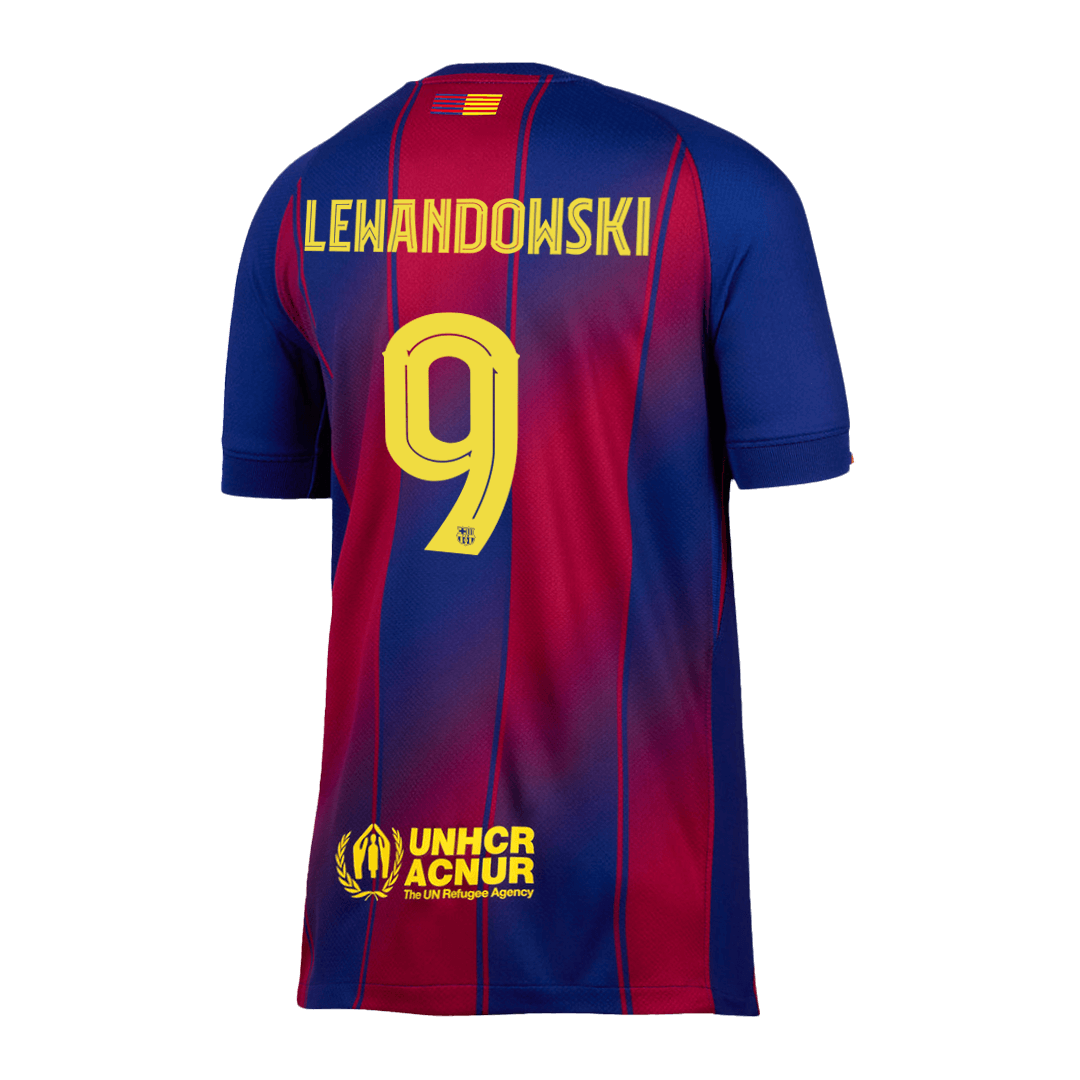 LEWANDOWSKI #9 Barcelone Domicile Maillot 2025/26 - UCL
