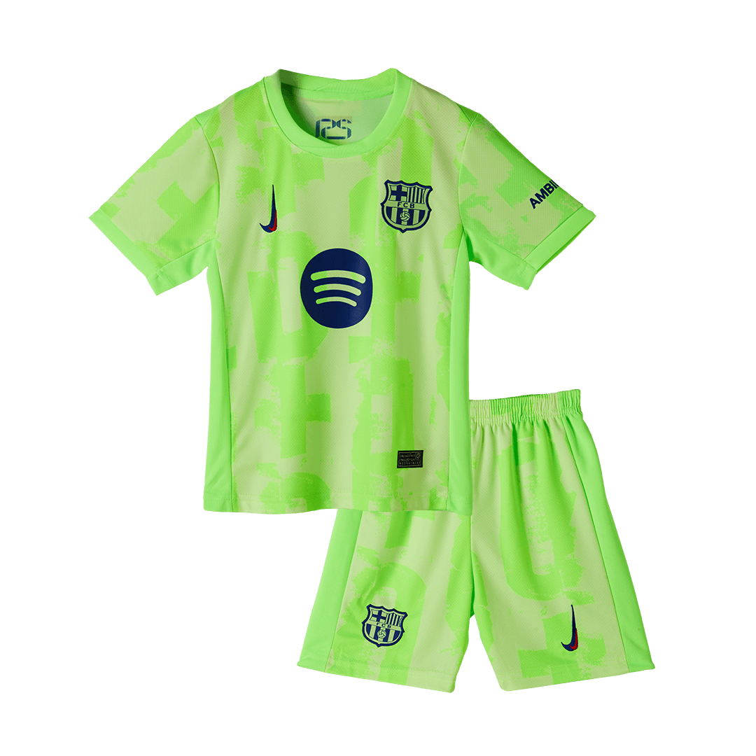 Barcelone Third Maillot Kit 2024/25 - UCL (Spotify Logo Without Text) Enfant