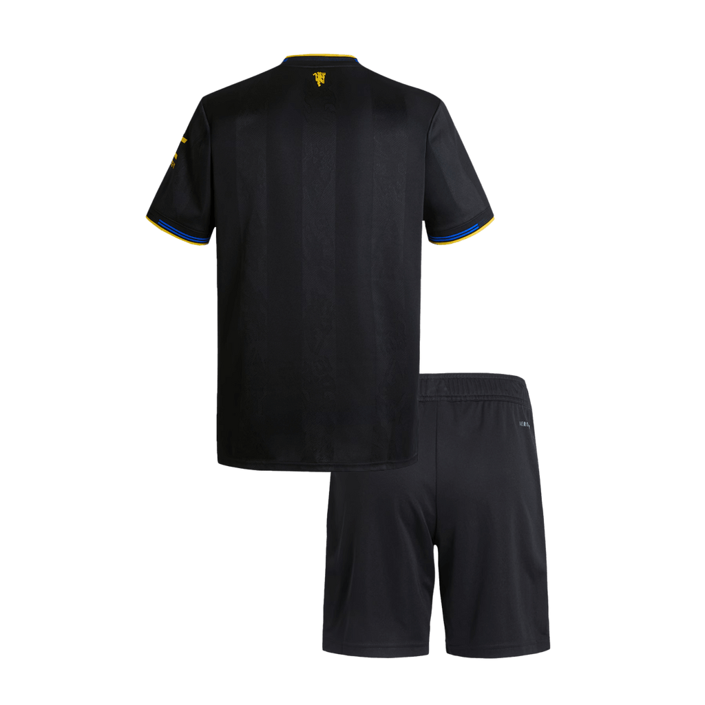 Manchester United Third Maillot Kit 2025/26 Enfant Noir