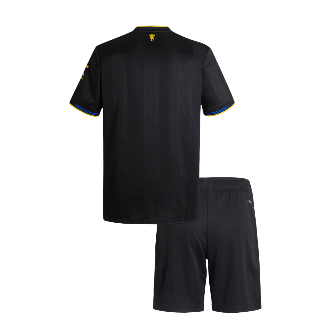 Manchester United Third Maillot Kit 2025/26 Junior Noir