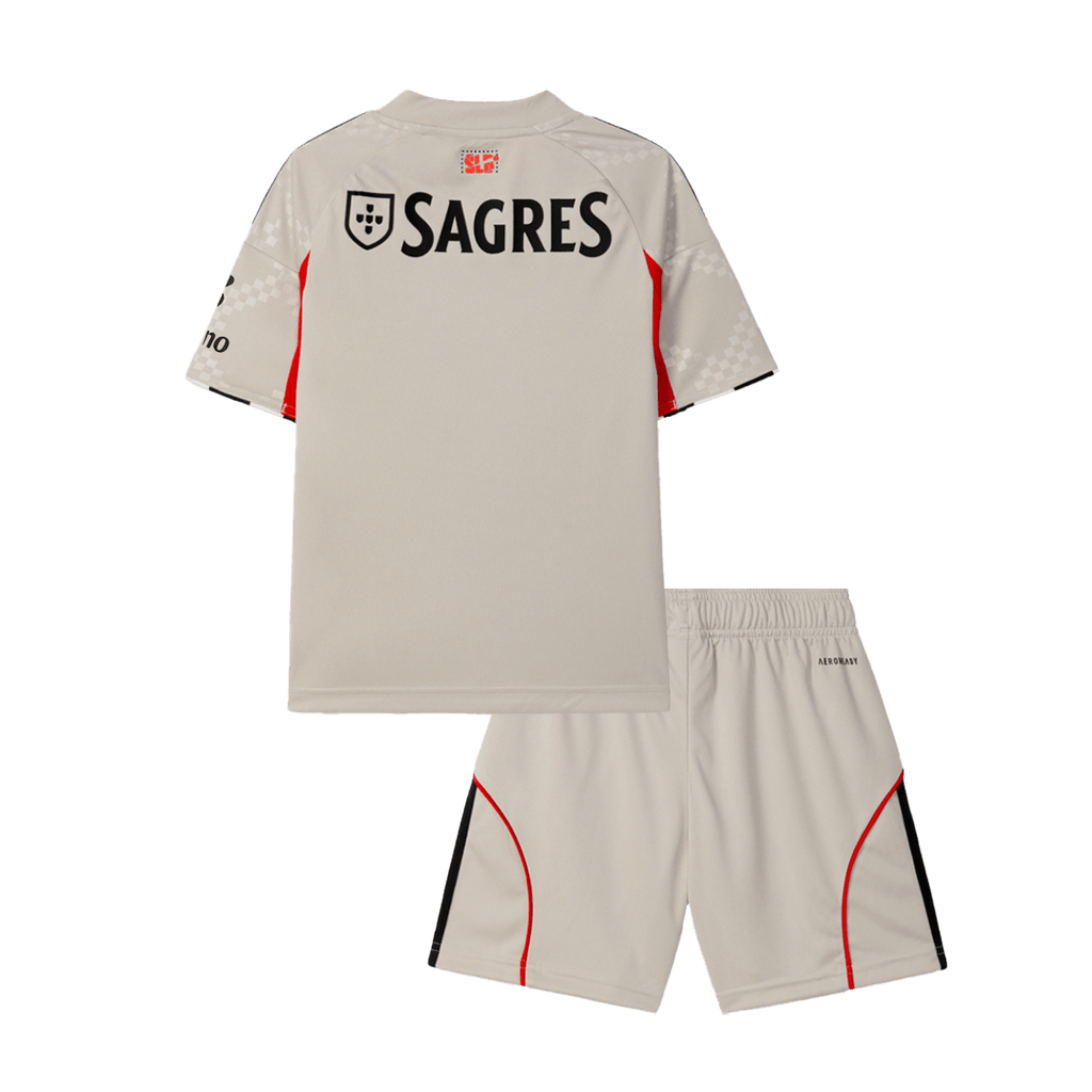 Lisbonne Extérieur Maillot Kit 2025/26 Junior Beige