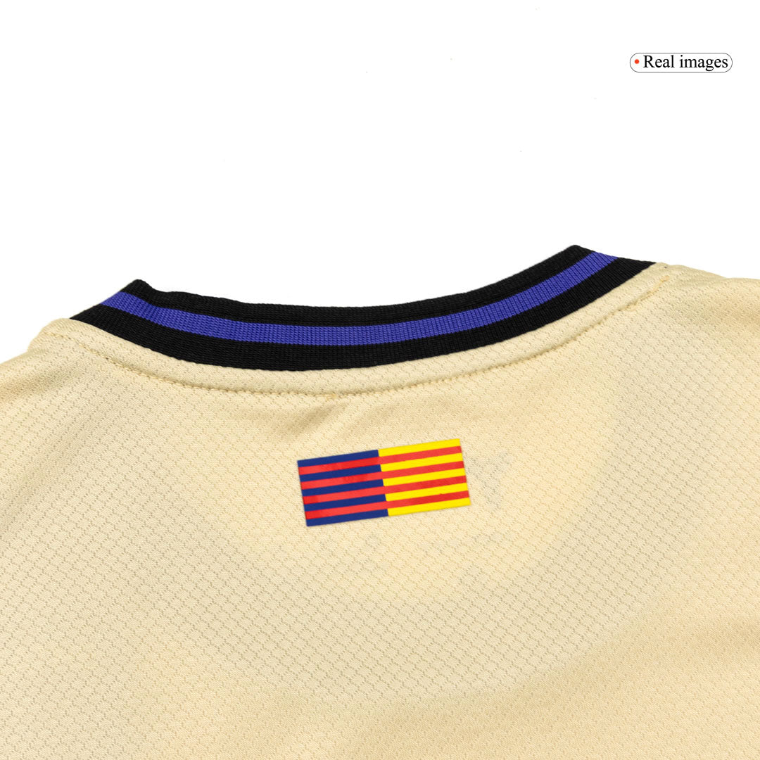 Barcelone Extérieur Maillot Kit 2025/26 Enfant Jaune&Noir