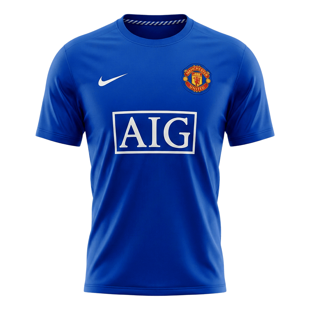 Retro Manchester United Third Maillot 2008/09 Bleu