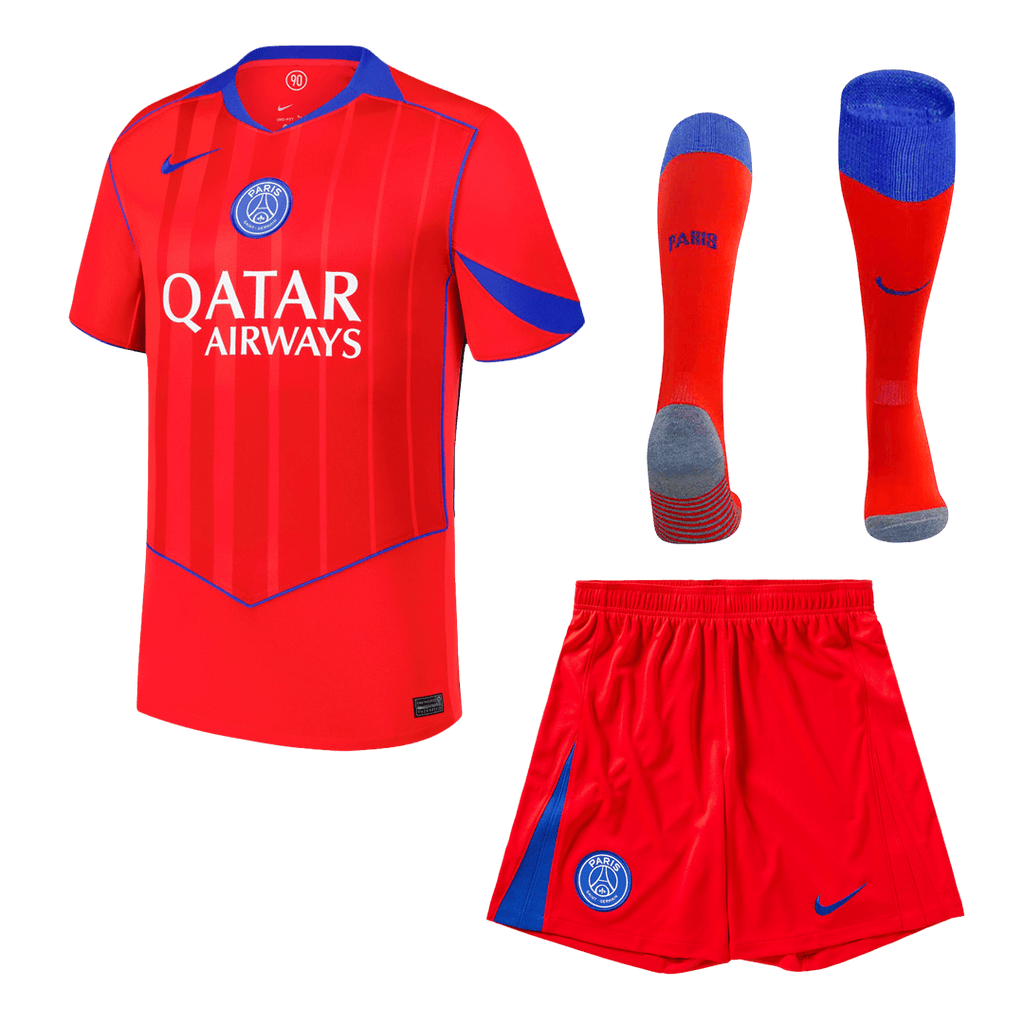 Les Paris Third Maillot Kit 2025/26 Rouge