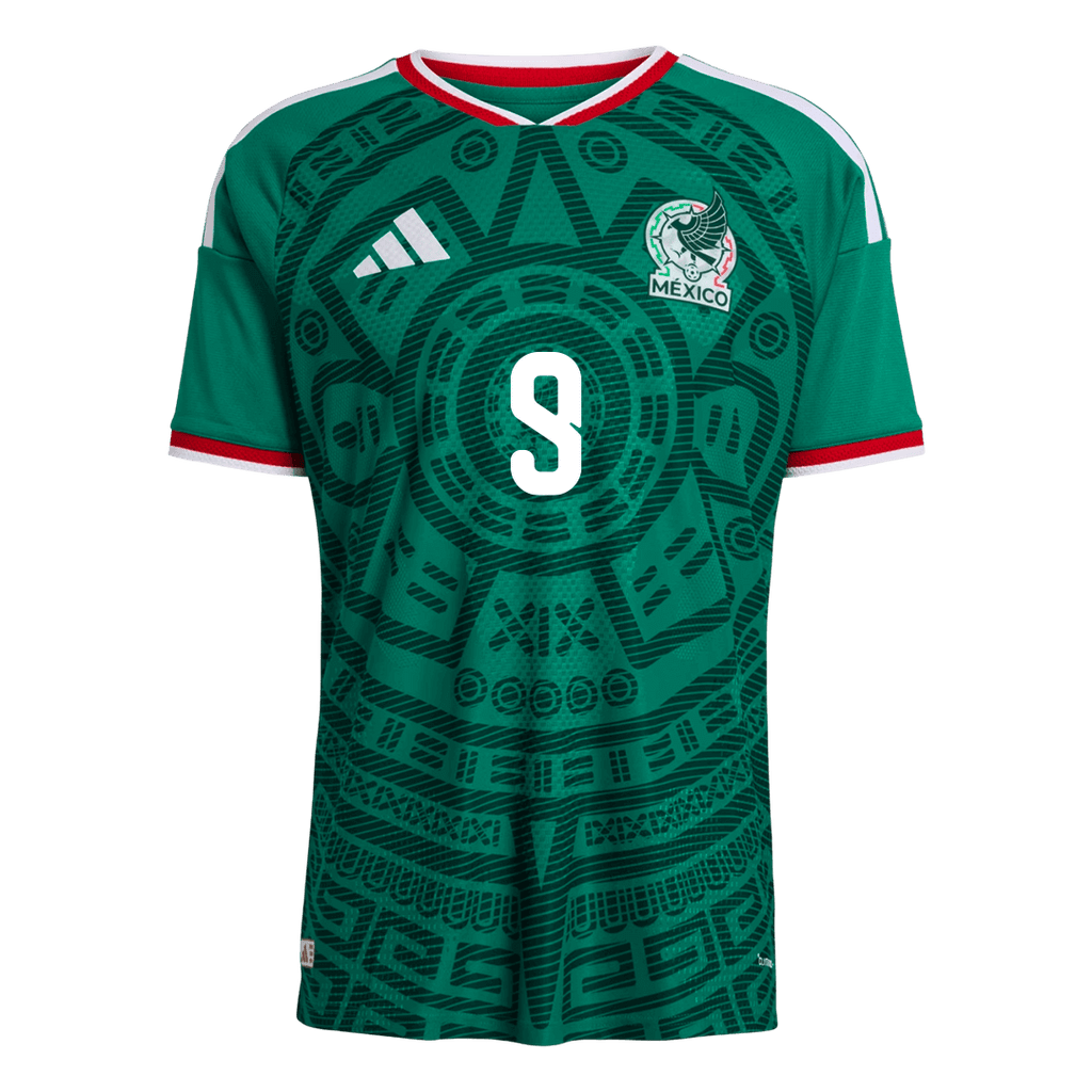 Raúl #9 Mexique Domicile Maillot - Coupe du Monde 2026 Vert Joueur