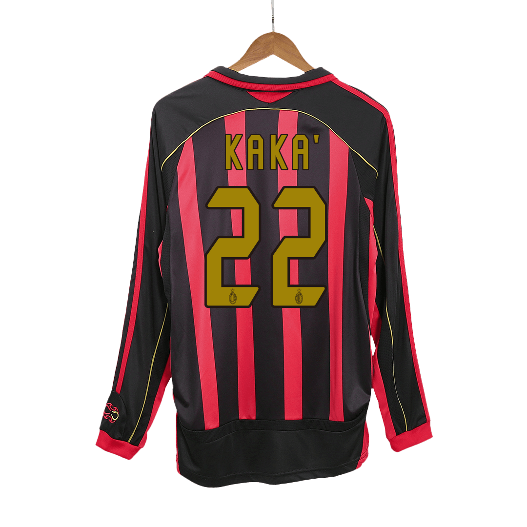 Retro KAKA' #22 Milan AC Domicile Maillot Manches Longues 2006/07