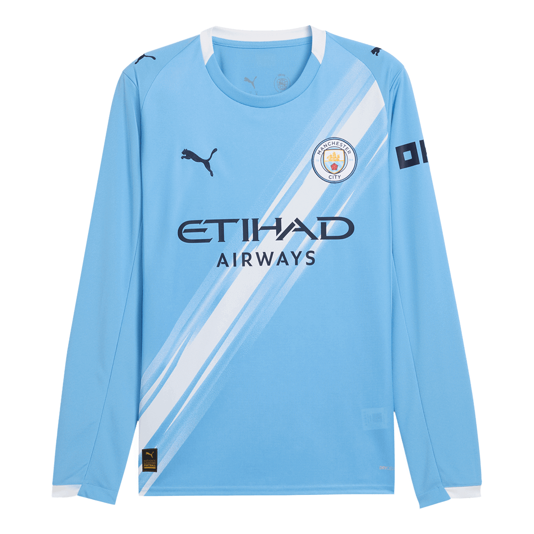 Manchester City Domicile Maillot Manches Longues 2025/26 Grande Taille
