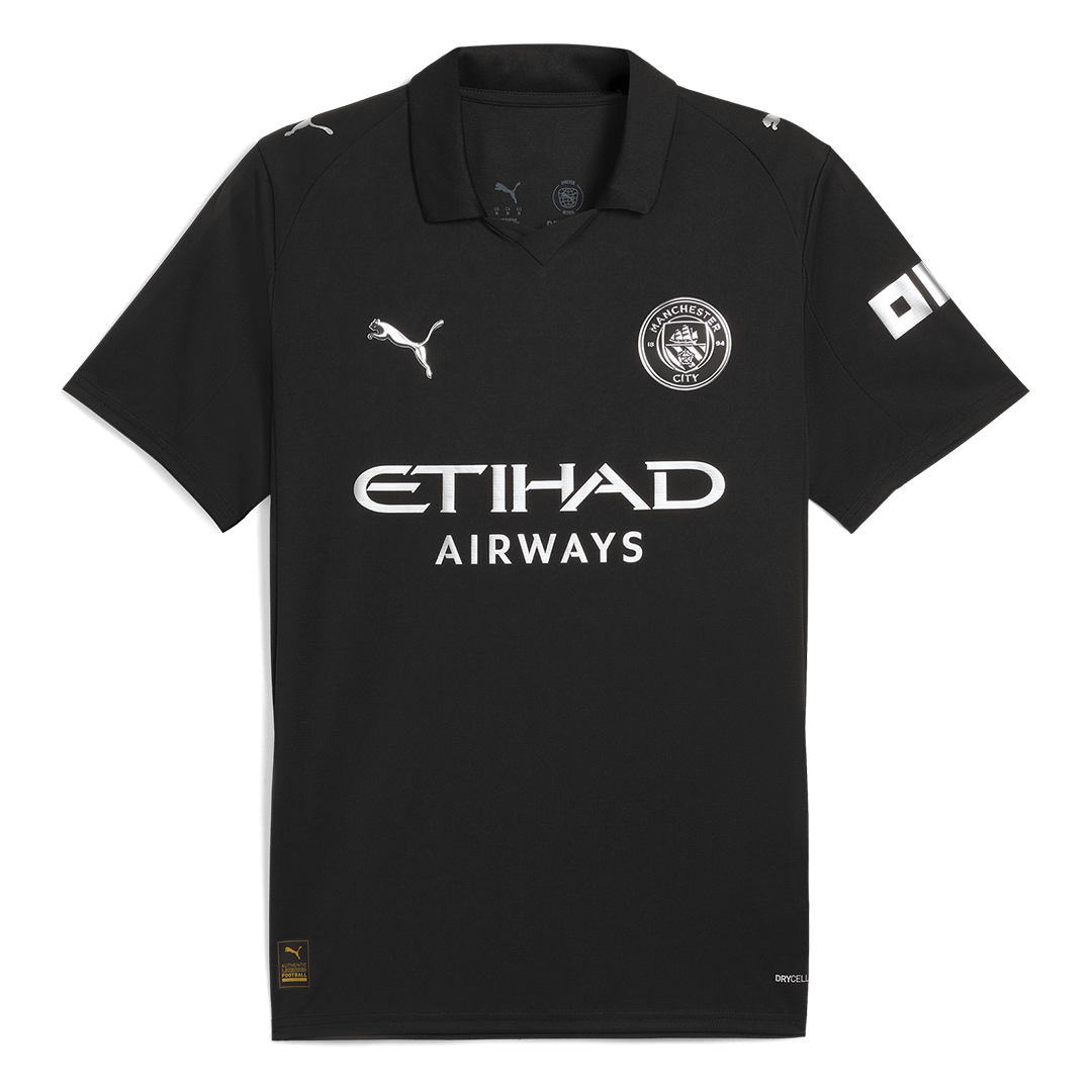 RODRIGO #16 Manchester City Extérieur Maillot 2025/26 Noir