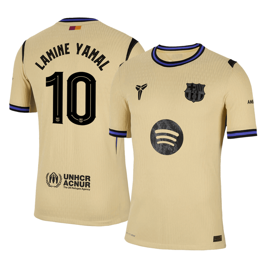 LAMINE YAMAL #10 Barcelone Extérieur Maillot 2025/26 Authentique - UCL