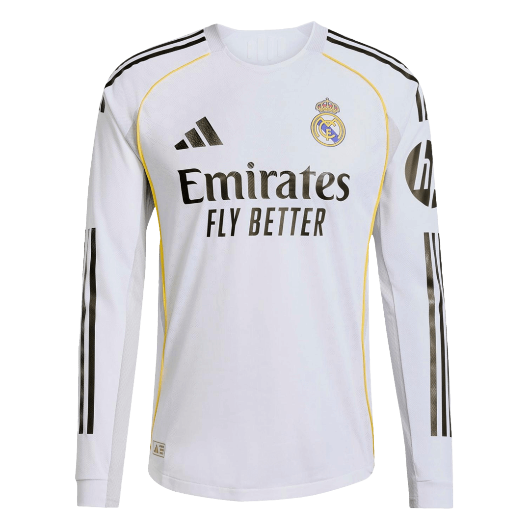 Real Madrid Domicile Maillot Manches Longues 2025/26 Blanc