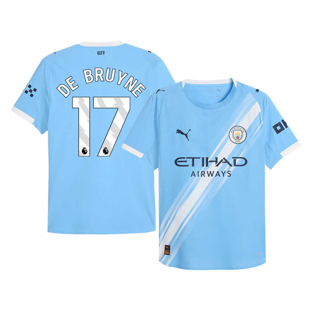 DE BRUYNE #17 Manchester City Domicile Maillot 2025/26 Authentique