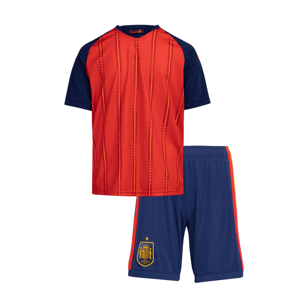 Espagne Domicile Maillot Kit Coupe du Monde 2026 Enfant Rouge