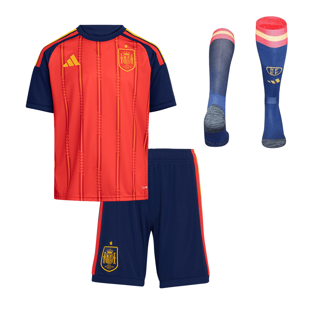 Espagne Domicile Maillot Kit - Coupe du Monde 2026 Enfant Rouge