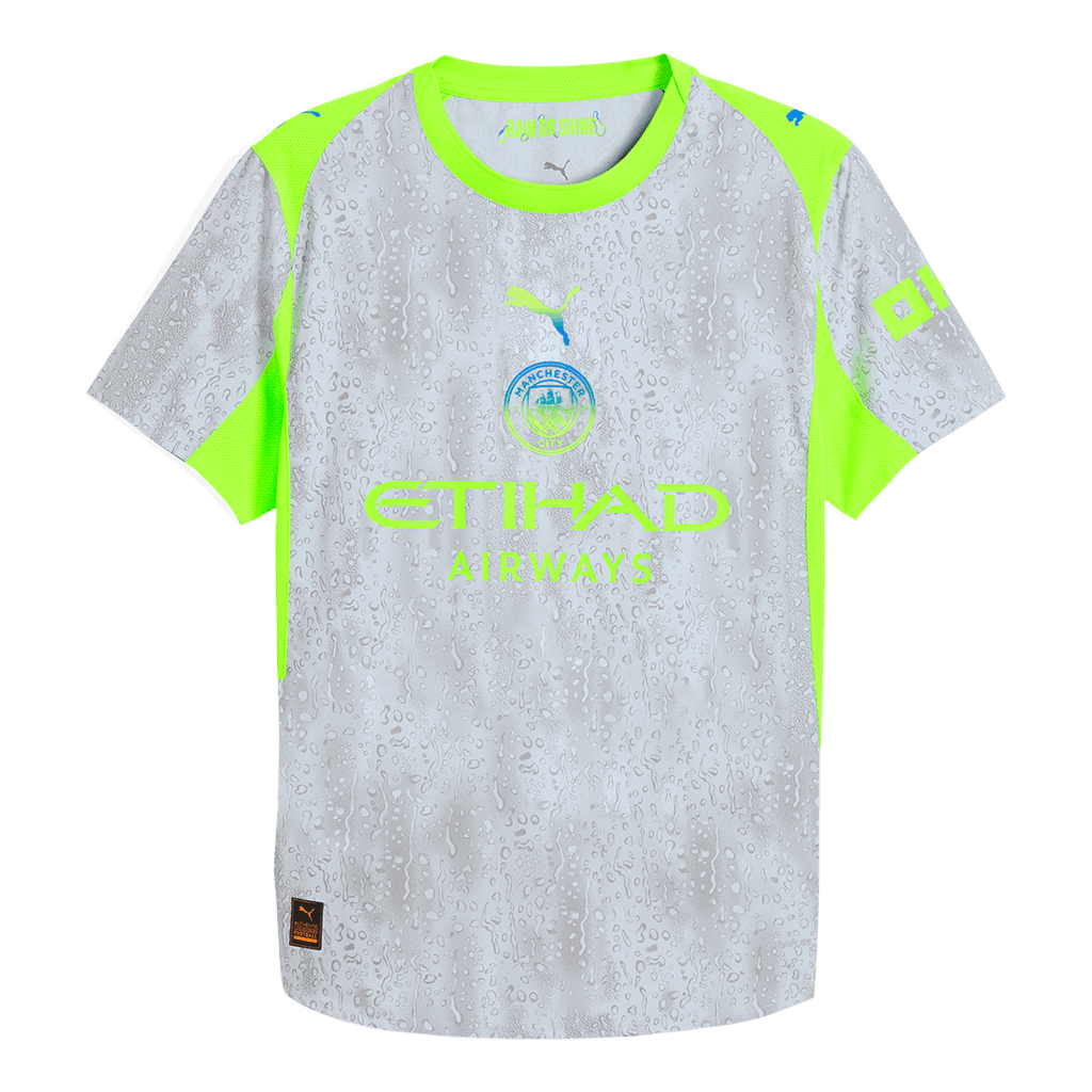 Manchester City Third Maillot 2025/26 Gris Authentique