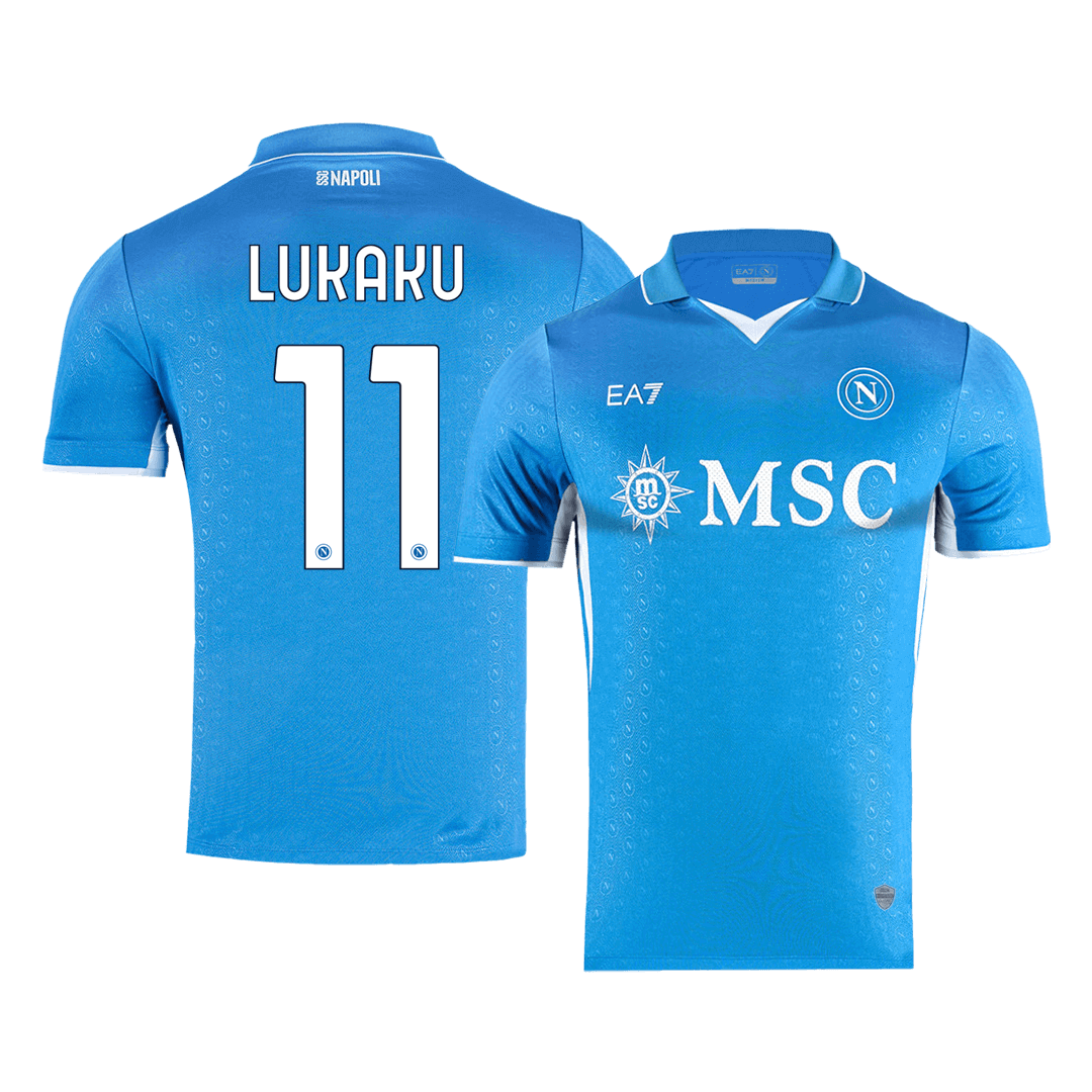 LUKAKU #11 Naples Domicile Maillot 2024/25 Authentique Grande Taille