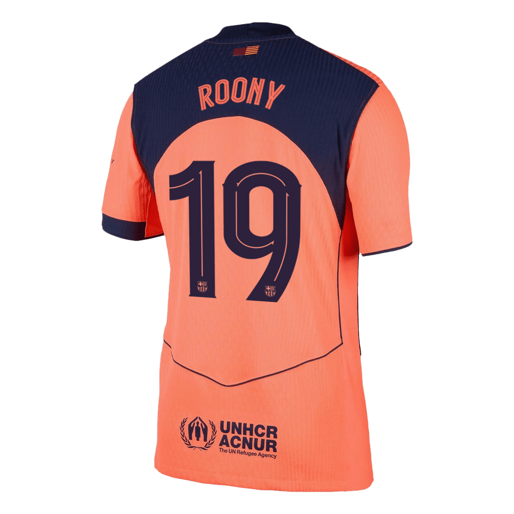 ROONY #19 Barcelone Third Maillot 2025/26 Orange Authentique - UCL