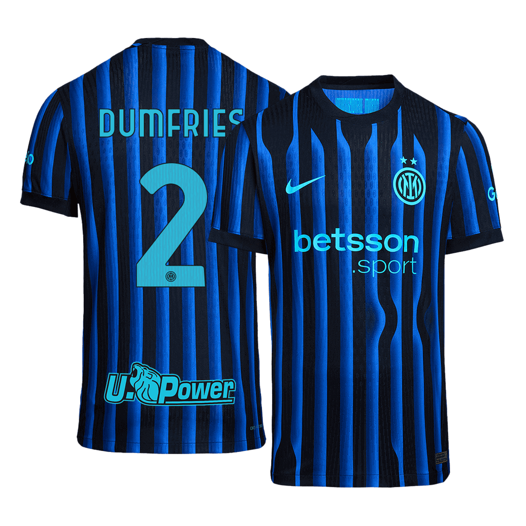 DUMFRIES #2 Inter Milan Domicile Maillot 2025/26 Blue&Black Authentique