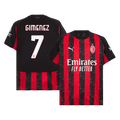 GIMENEZ #7 Milan AC Domicile Maillot 2025/26 Grande Taille