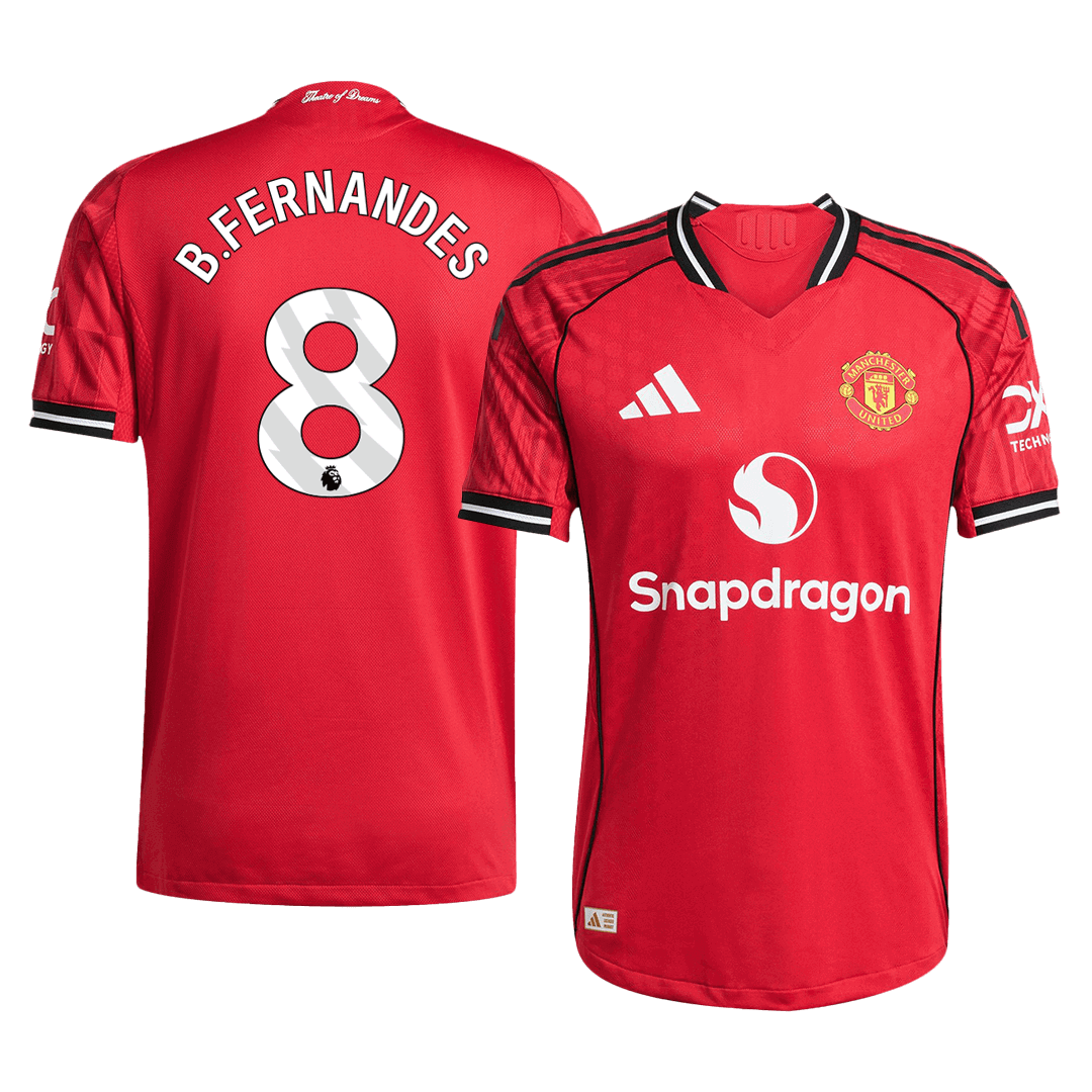 B.FERNANDES #8 Manchester United Domicile Maillot 2025/26 Authentique